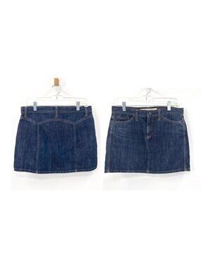 GAP JEANS BLUE DENIM MINI SKIRT W/ POCKETS - 6